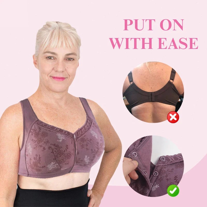 🎁New Year 2023 Sale🎁Cotton Front Closure Bra