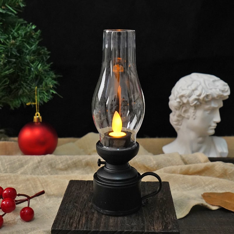 ✨🕯️LED Vintage Kerosene Lamp Electronic Swing Candle Lights