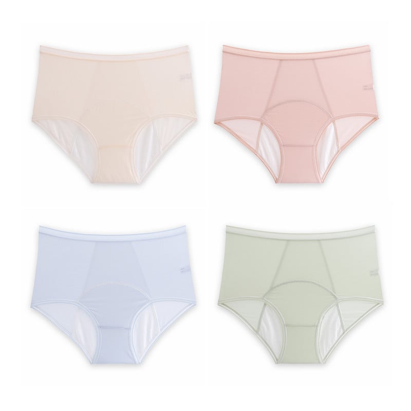 🌞Summer Breathable High Waist Leak Proof Ice Silk Panties plus size L-6XL