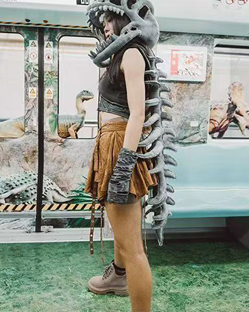 Realistic Dinosaur Skull Costume Set