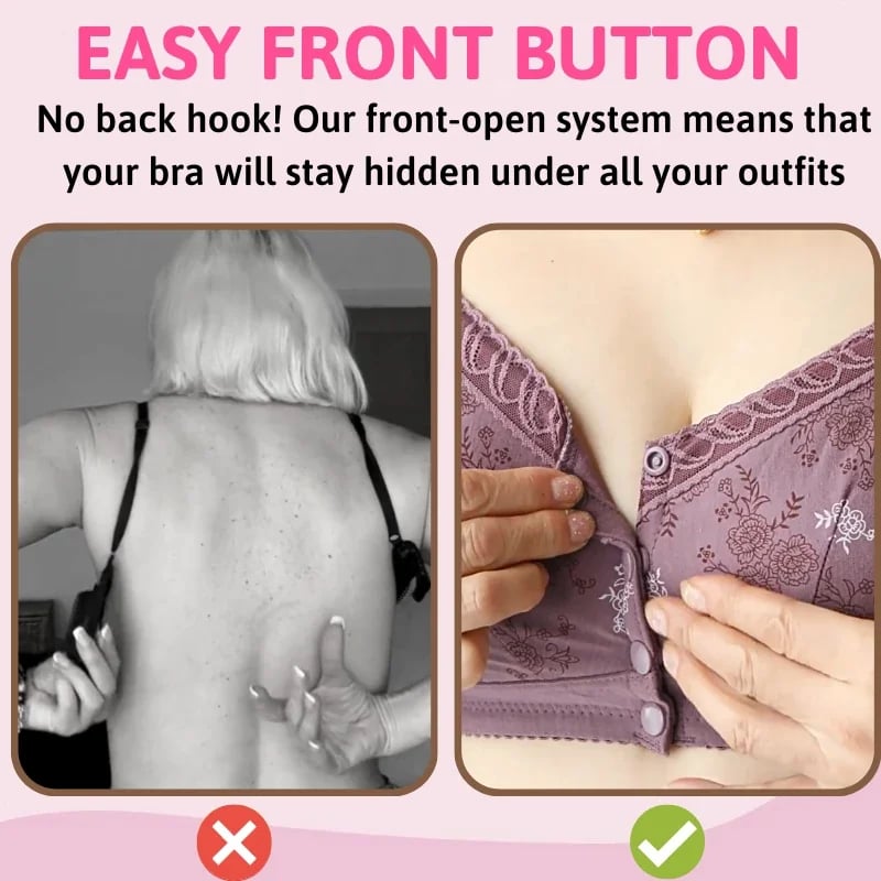 🎁New Year 2023 Sale🎁Cotton Front Closure Bra