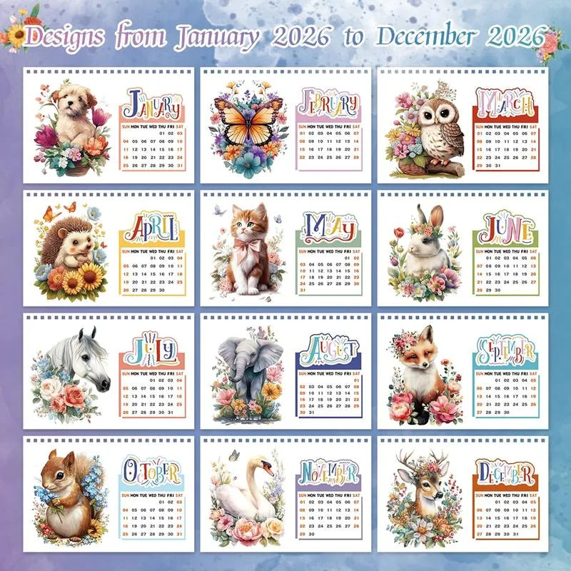 💎2026 Diy Diamond Painting Desk Calendar🗓️