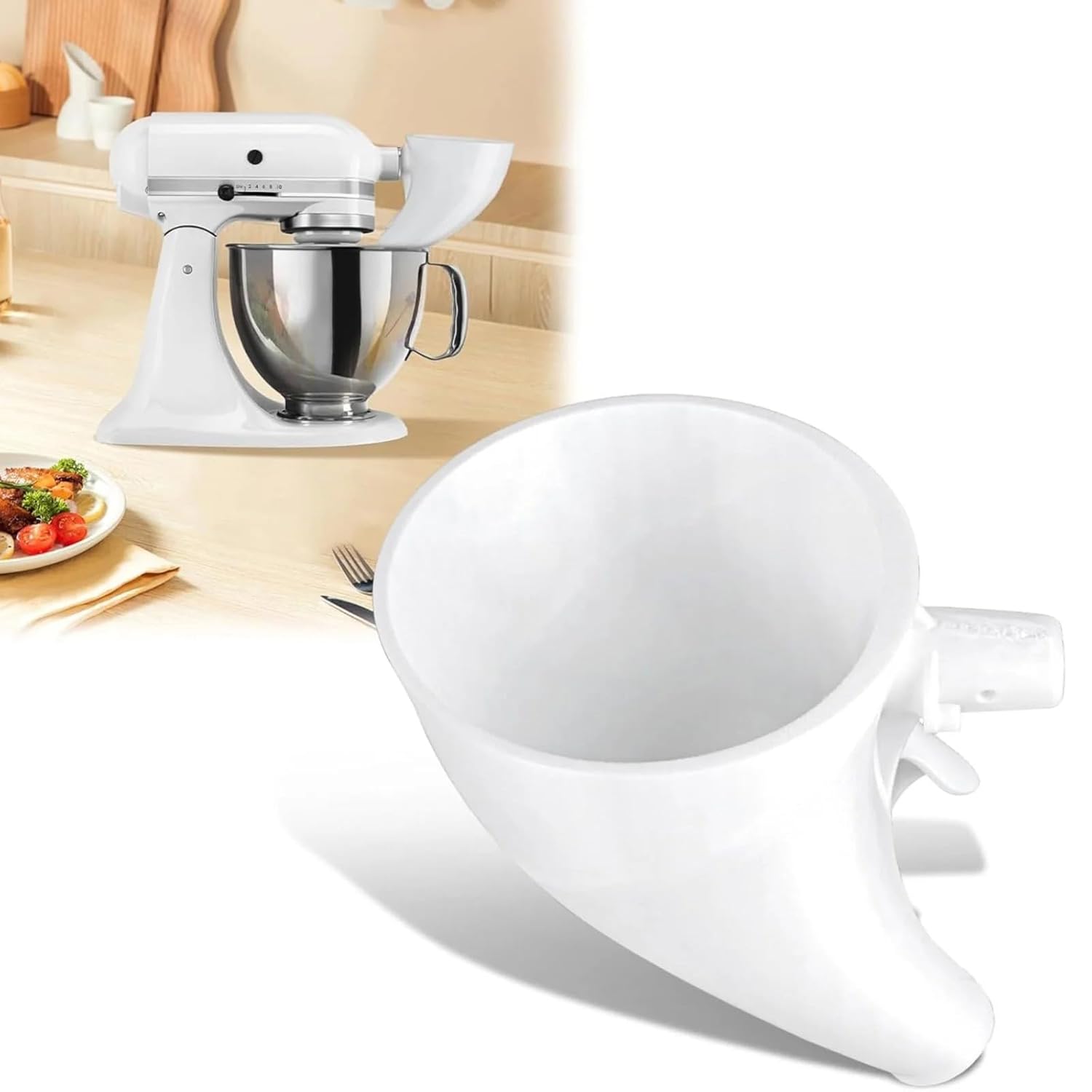 🔥Hot Sale 49% OFF - ✨Flour Funnel for Kitchen Aid Stand Mixer