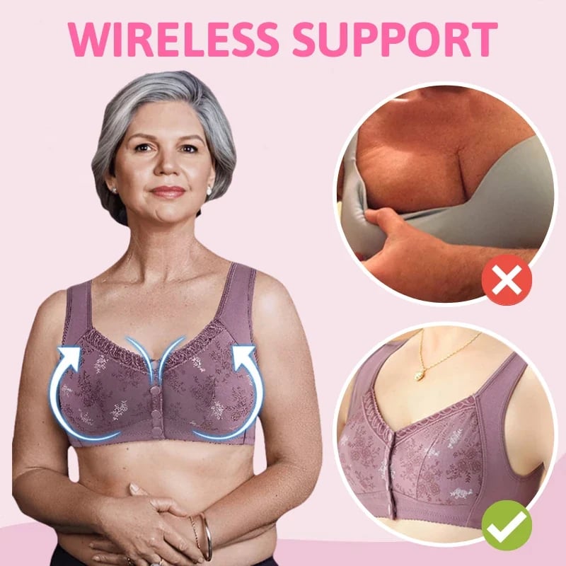 🎁New Year 2023 Sale🎁Cotton Front Closure Bra