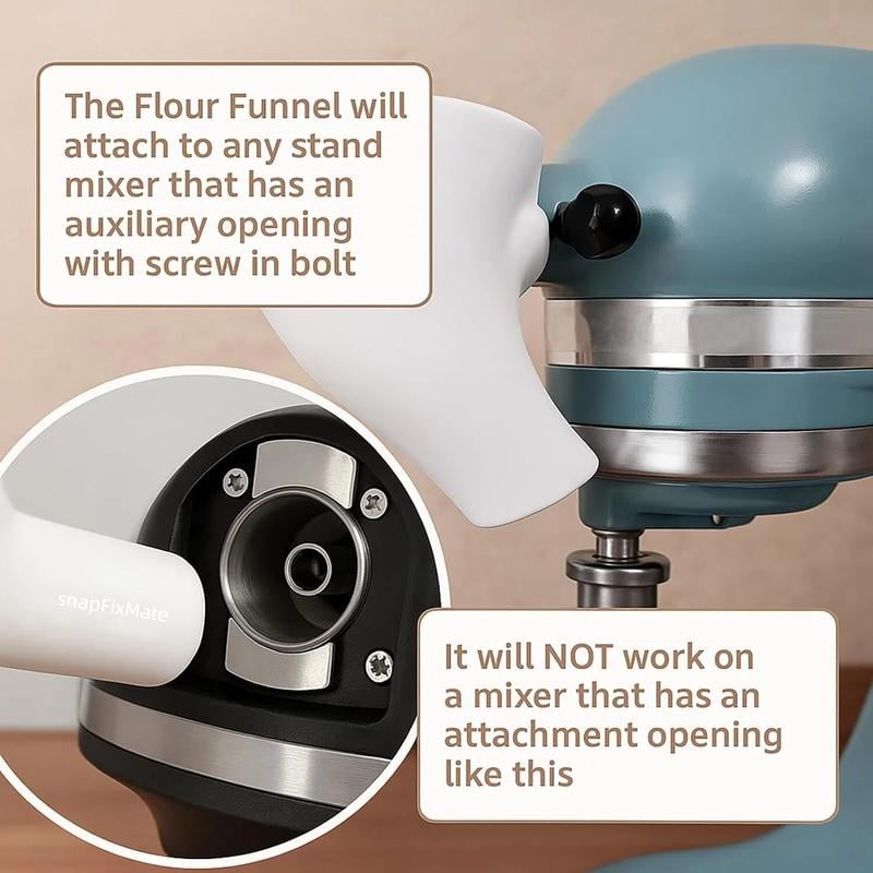 🔥Hot Sale 49% OFF - ✨Flour Funnel for Kitchen Aid Stand Mixer