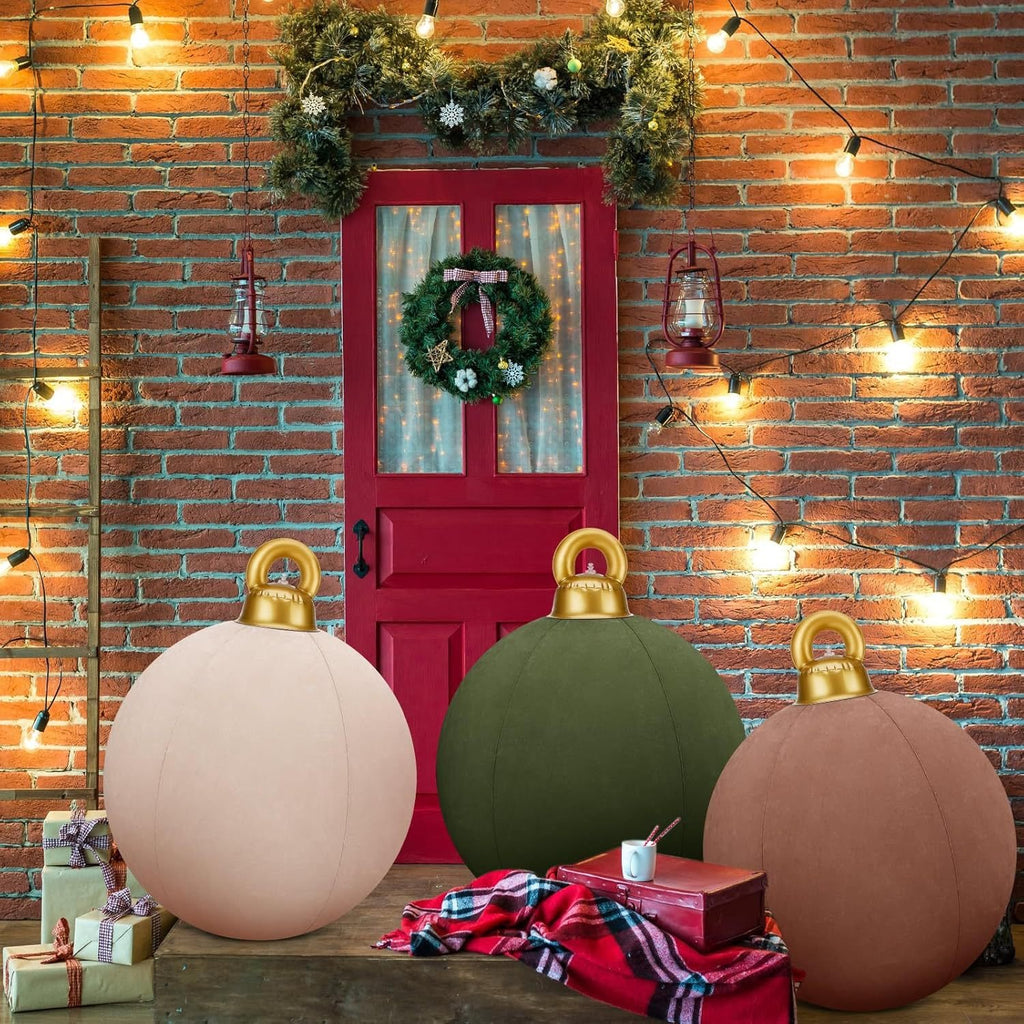 💥Velvet Outdoor Christmas PVC inflatable Decorated Ball💥--🎁BUY 2 FREE SHIPPING