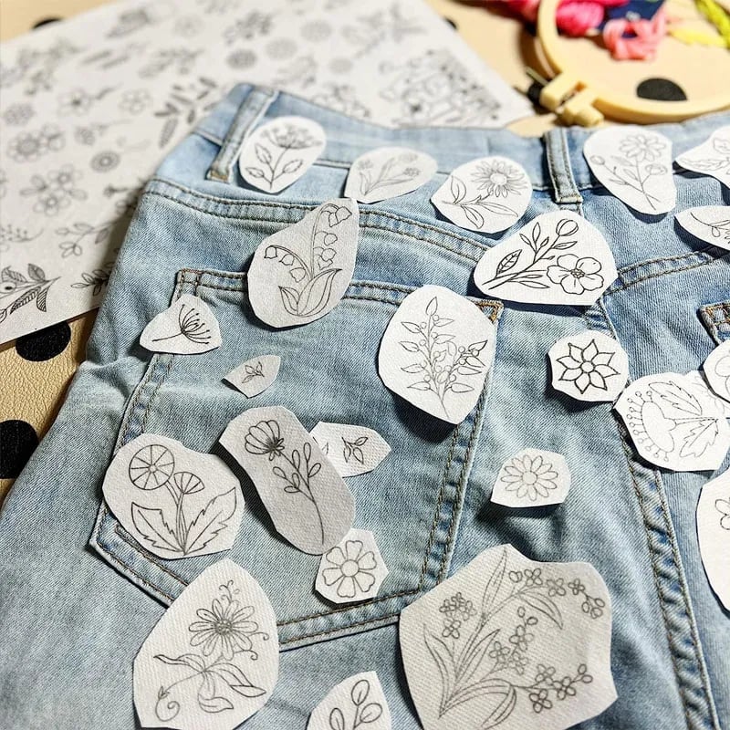 💐Water Soluble Flower Patterns for Embroidery