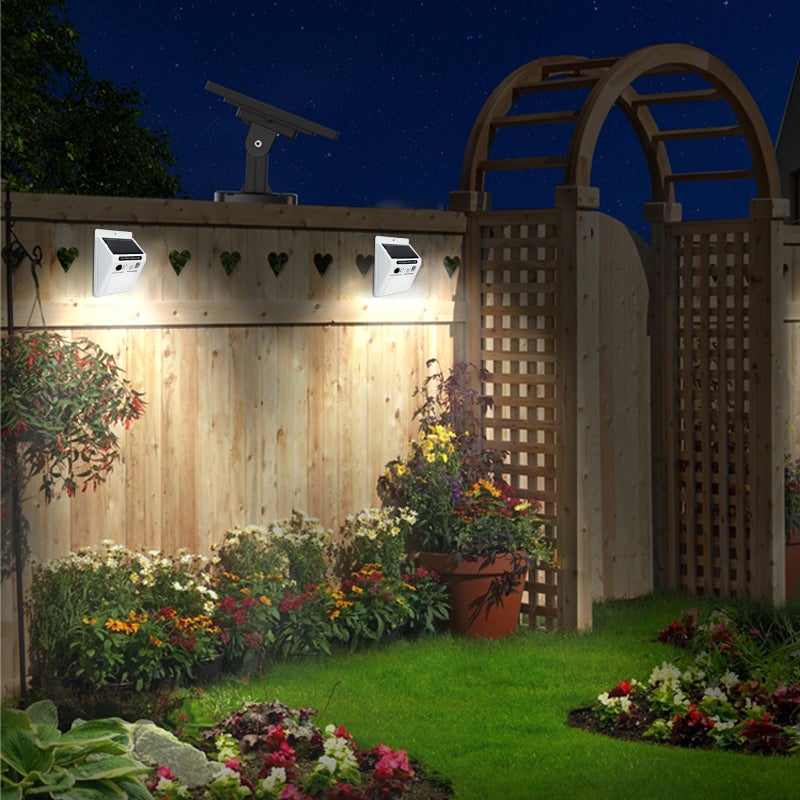 Solar-Powered Remote Control Motion Sensor Security Alarm Lamp