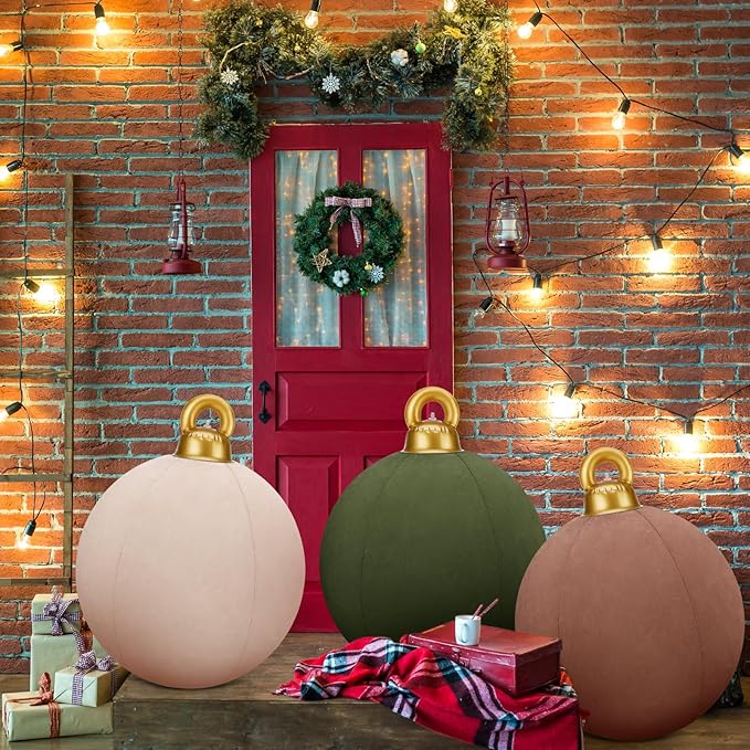 💥Velvet Outdoor Christmas PVC inflatable Decorated Ball💥--🎁BUY 2 FREE SHIPPING