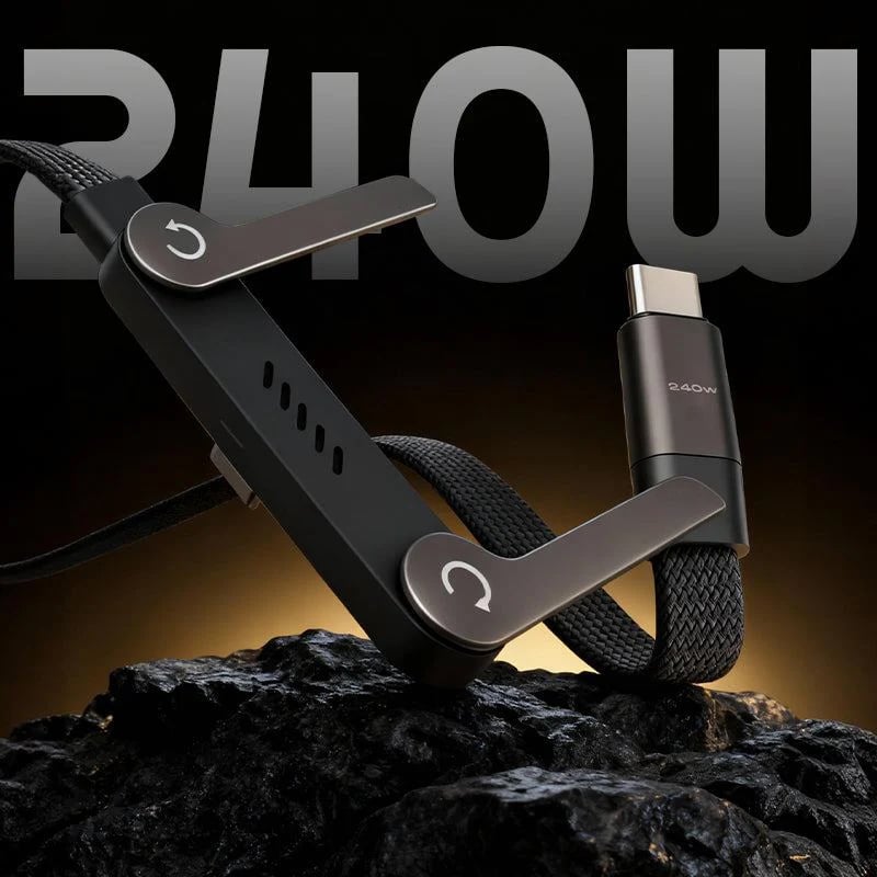 🔥LAST DAY BUY 3 GET 1 FREE⚡️240w super fast charging📱Invisible Holder Charger Cable with Stand