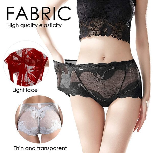 💝Hot Sale 💝-Ladies Silk Lace Handmade Underwear Pack( Buy 2 Get 1 Free )