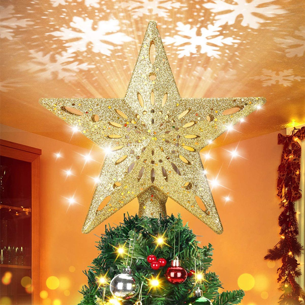 🎄3D Snowflake Christmas Tree Topper