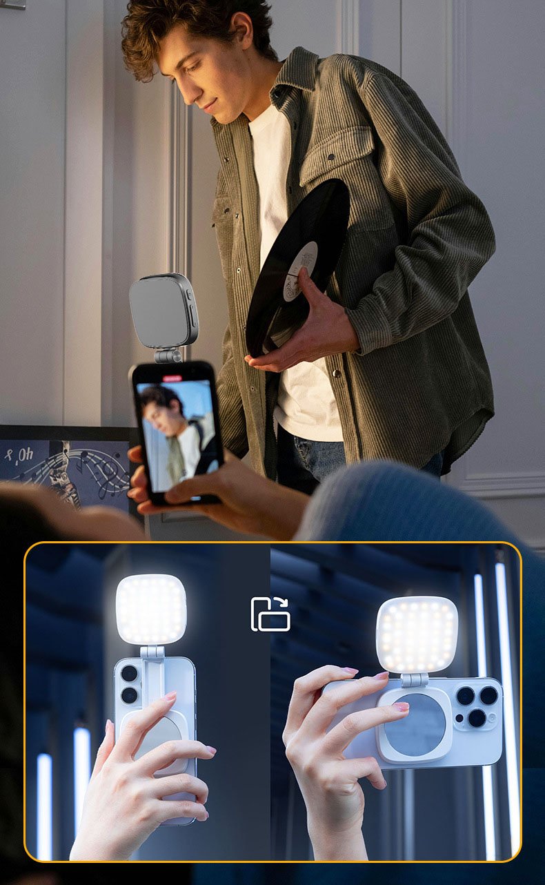 (Buy 2 Save 10% & Free Shipping)💥 3-in-1 Magnetic Beauty Selfie Light with mirror for Phones