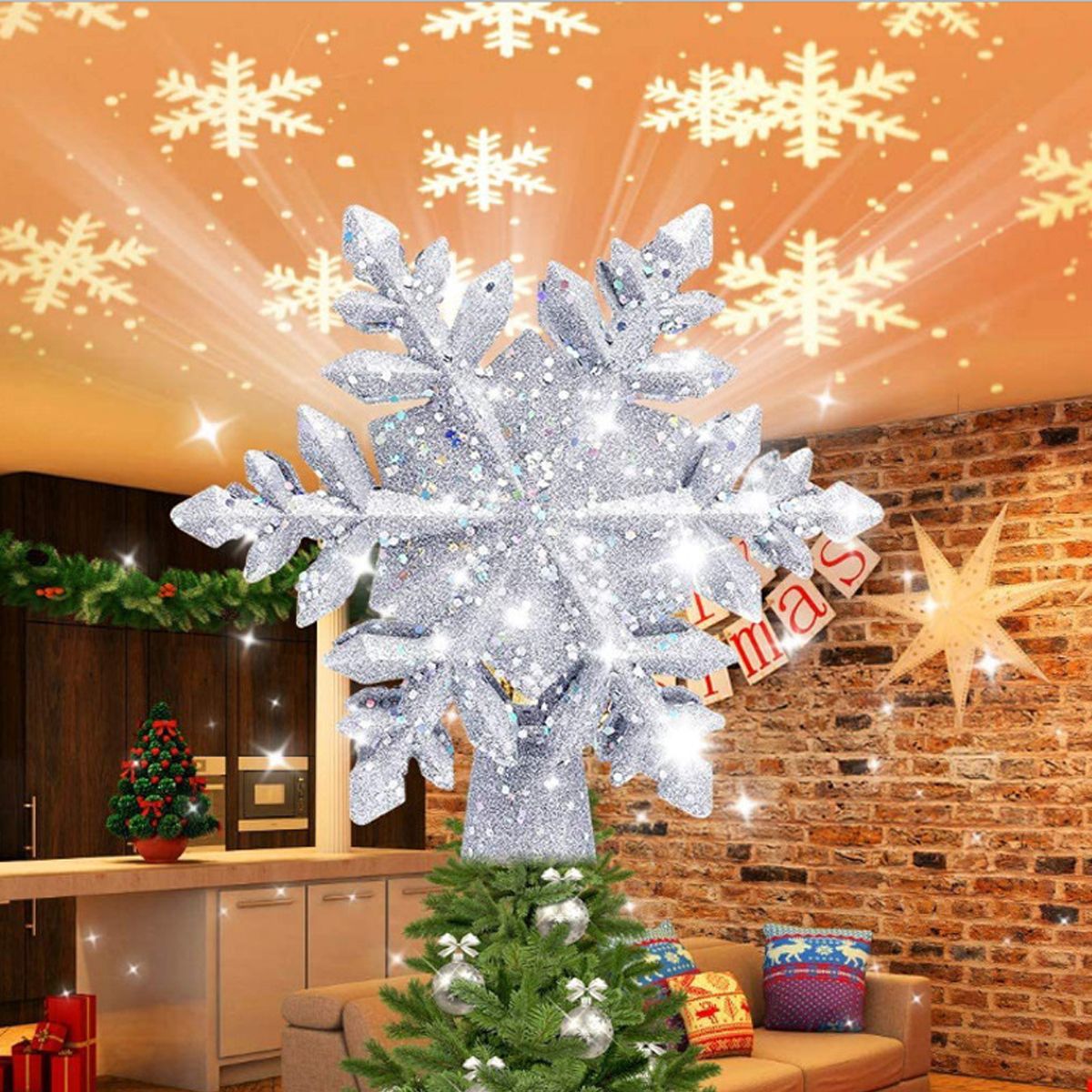🎄3D Snowflake Christmas Tree Topper