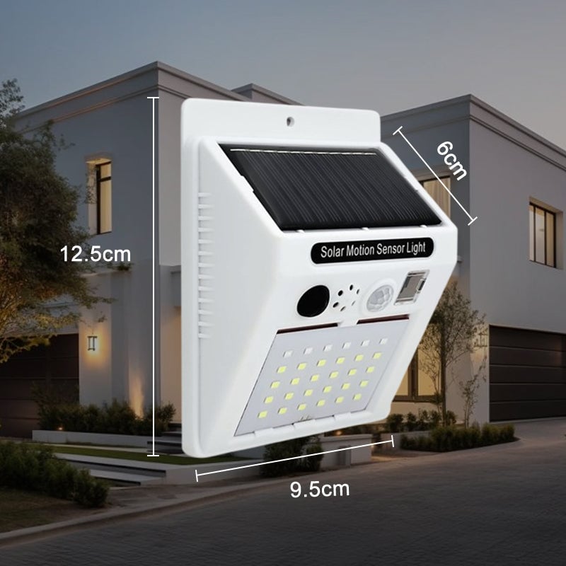 Solar-Powered Remote Control Motion Sensor Security Alarm Lamp