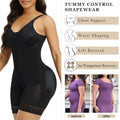 Fajas Colombianas shapewear  Tummy Control Butt Lifter Shaper with Zipper Crotch detachable shoulder strap