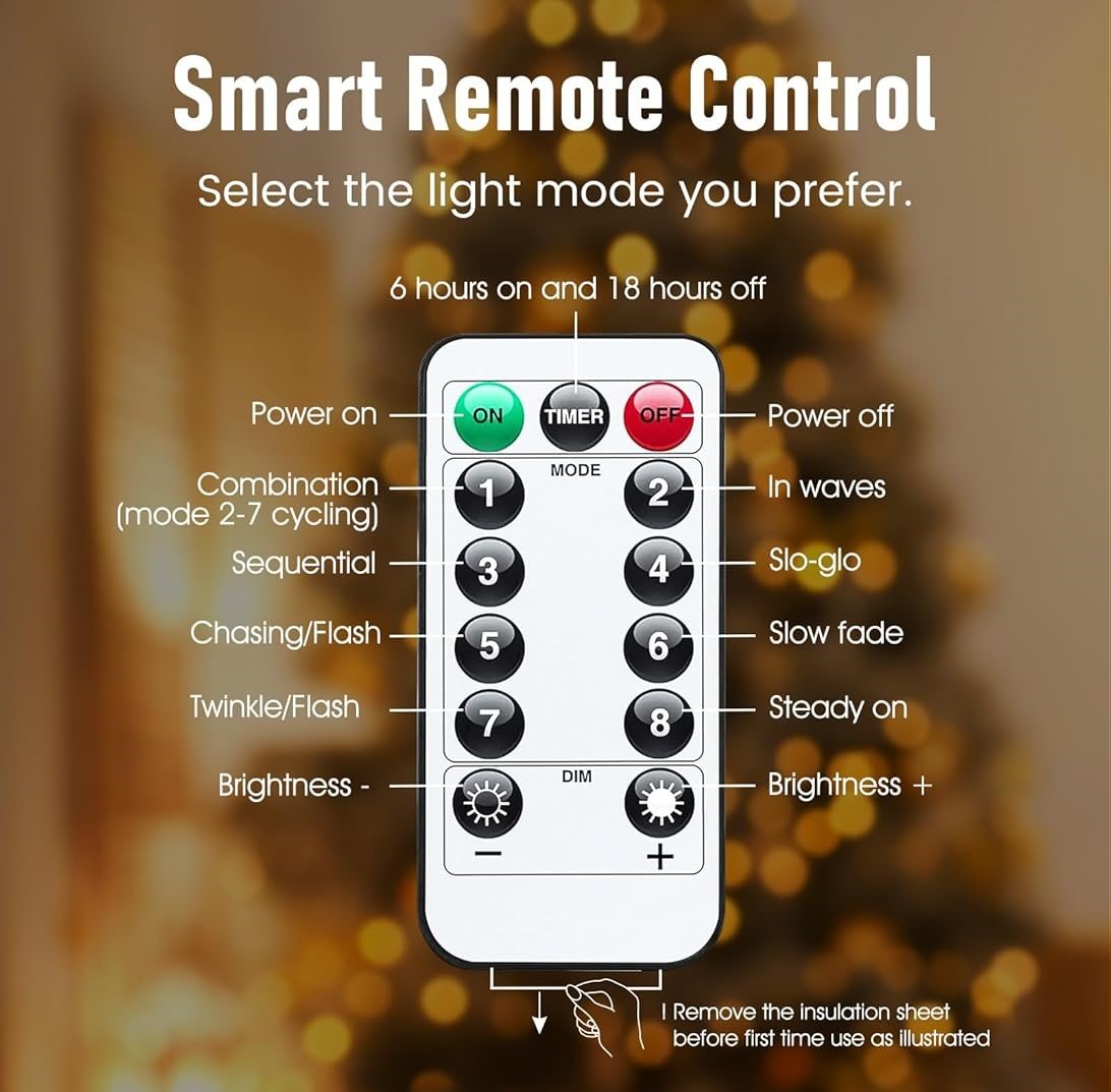 🎄EARLY CHRISTMAS SALE 49% OFF🎅8 Modes 100-600 Christmas LED Firefly Twinkle String Lights