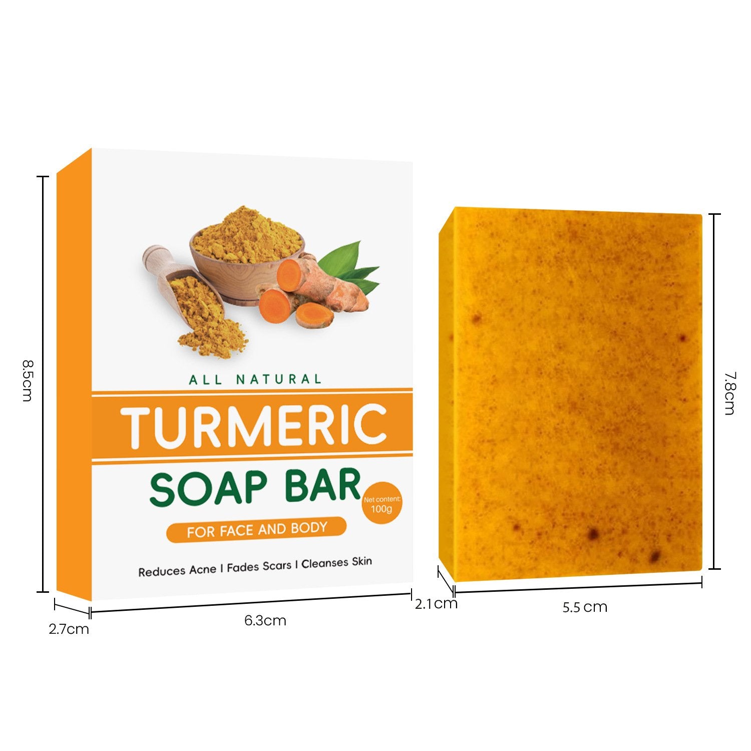 🎄Christmas Hot Sale🎁Turmeric & Kojic Acid Brightening Soap
