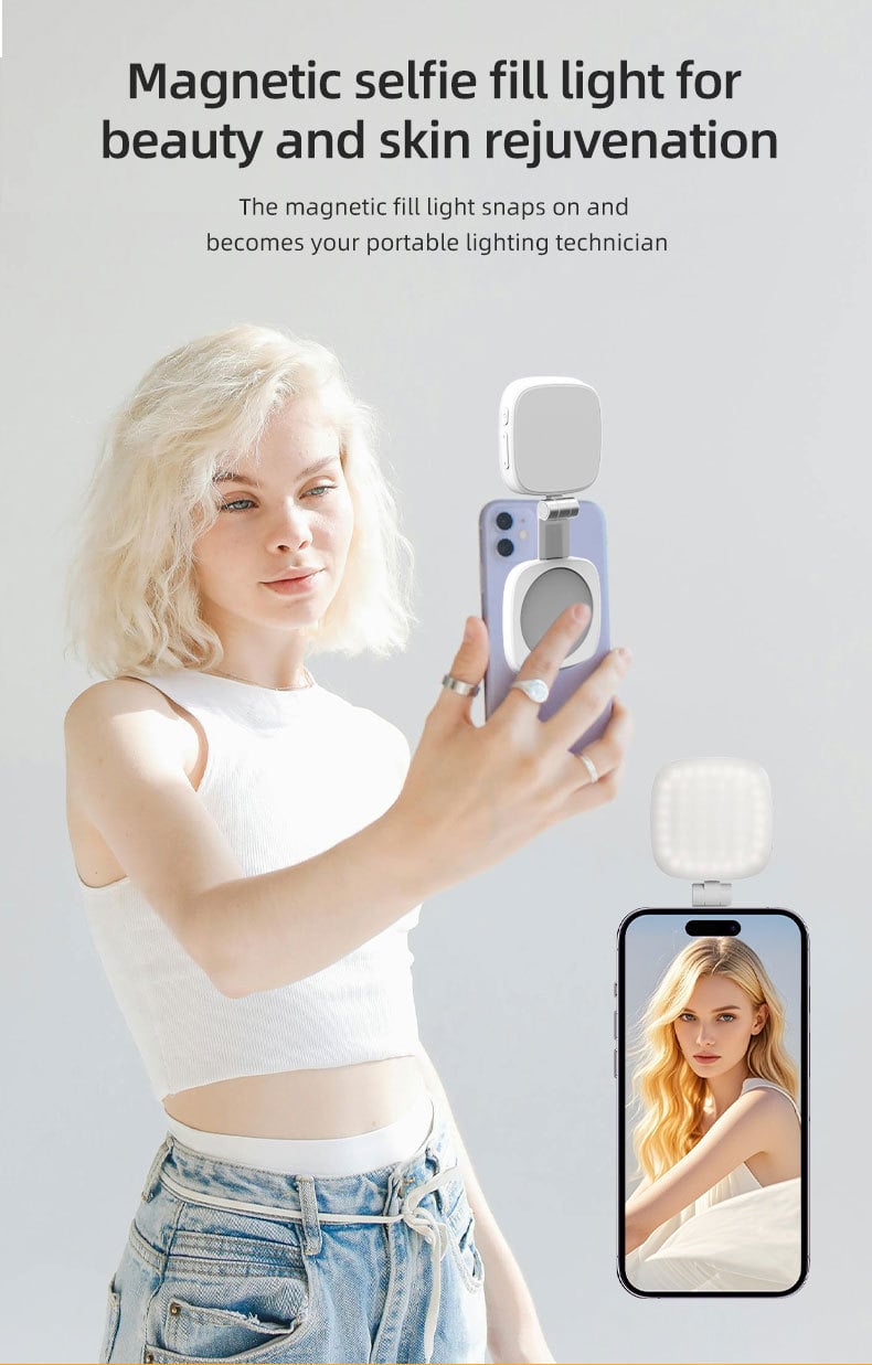 (Buy 2 Save 10% & Free Shipping)💥 3-in-1 Magnetic Beauty Selfie Light with mirror for Phones
