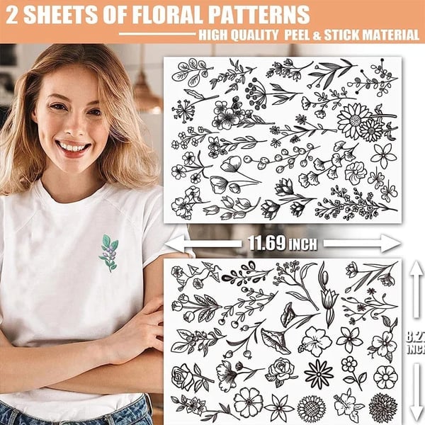 💐Water Soluble Flower Patterns for Embroidery