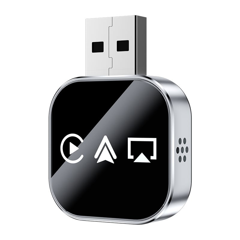 2026 Upgrade 3 in 1 Screen Mirror Link with iOS/Android Phone, wired to wireless Carplay adapter