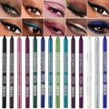 14-Pack Eyeliner Pencil Waterproof Colored Gel Liners with Metallic & Shimmer Finishes Smudge-Proof