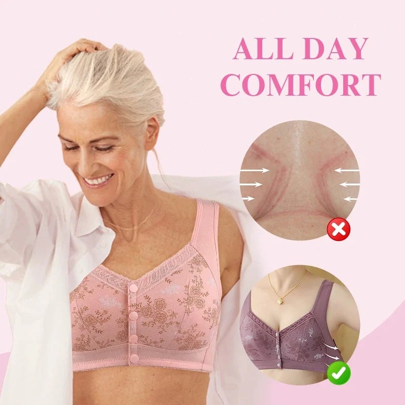 🎁New Year 2023 Sale🎁Cotton Front Closure Bra