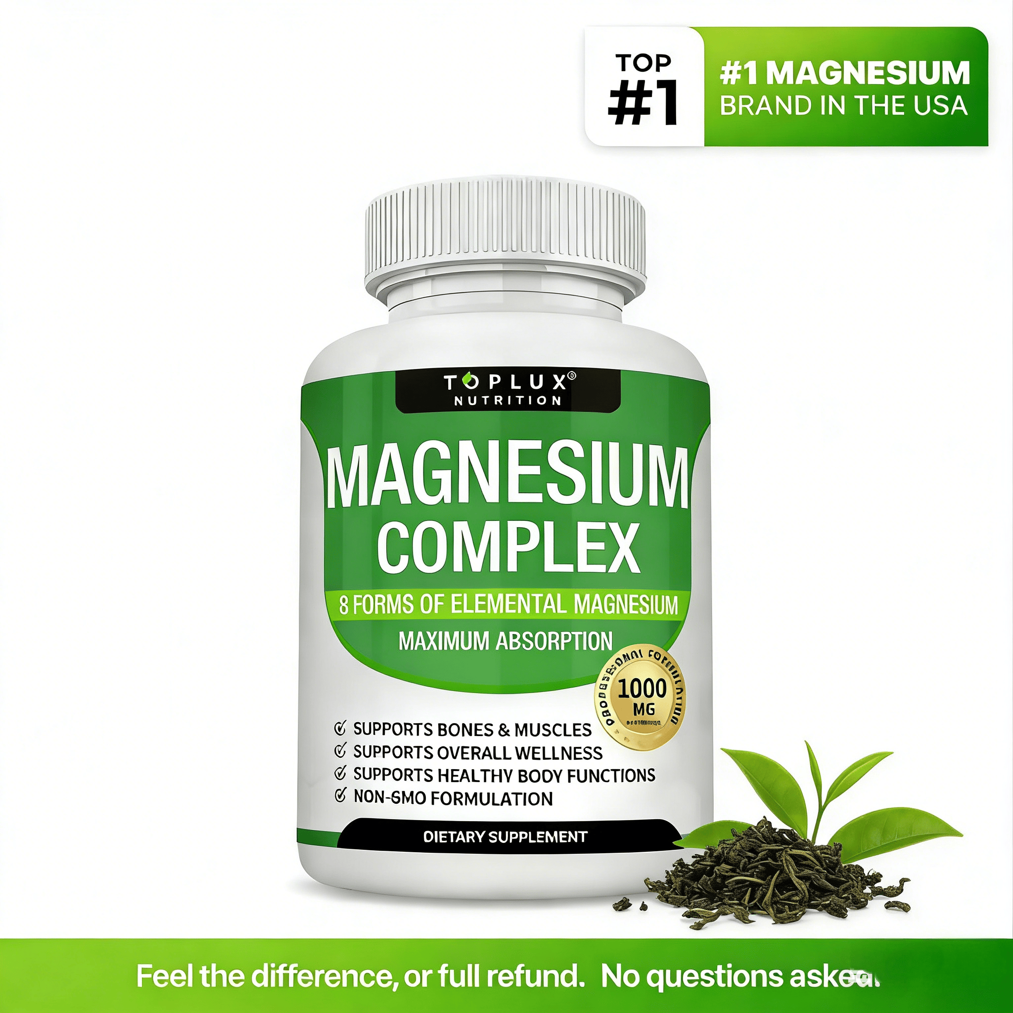 🏆Flash Sale⚡ 50K+ SOLD! Almost Gone-🔥8-in-1 Magnesium Complex 1000mg Made with 7 Elemental Magnesium
