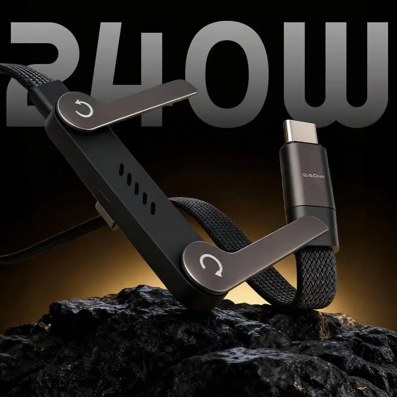 🔥last Day Buy 3 Get 1 Free⚡️240w Super Fast Charging📱invisible Holder Charger Cable With Stand