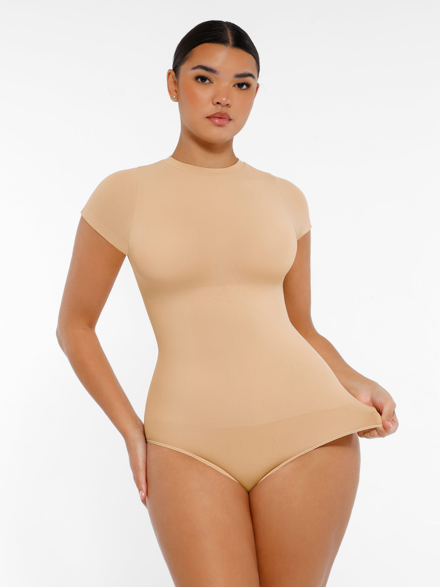 Feelingirl Seamless Crew Neck Bodysuits