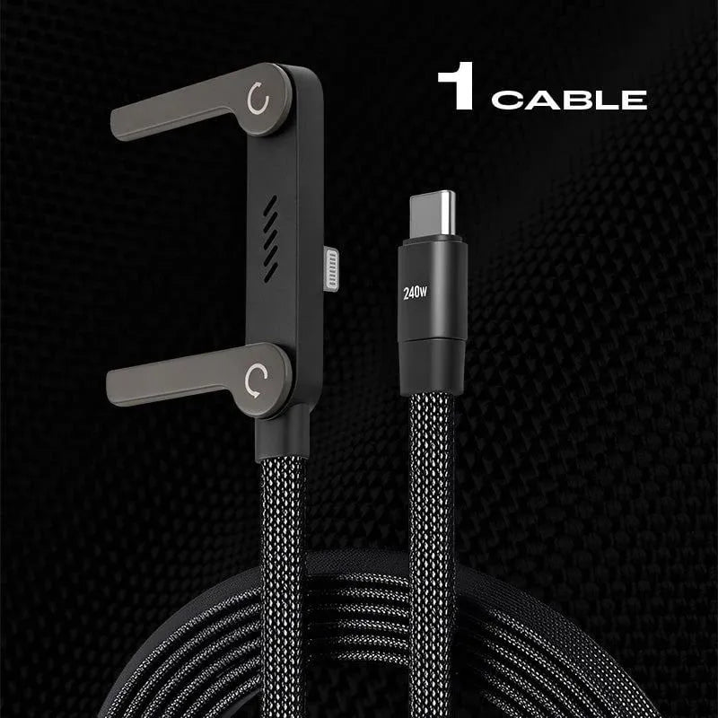 🔥last Day Buy 3 Get 1 Free⚡️240w Super Fast Charging📱invisible Holder Charger Cable With Stand