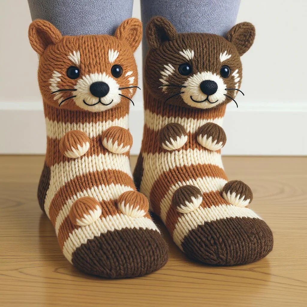 🎁 Cosy 3D Knit Animal Socks, Cute & Comfy for You or a Lovely Gift 💝