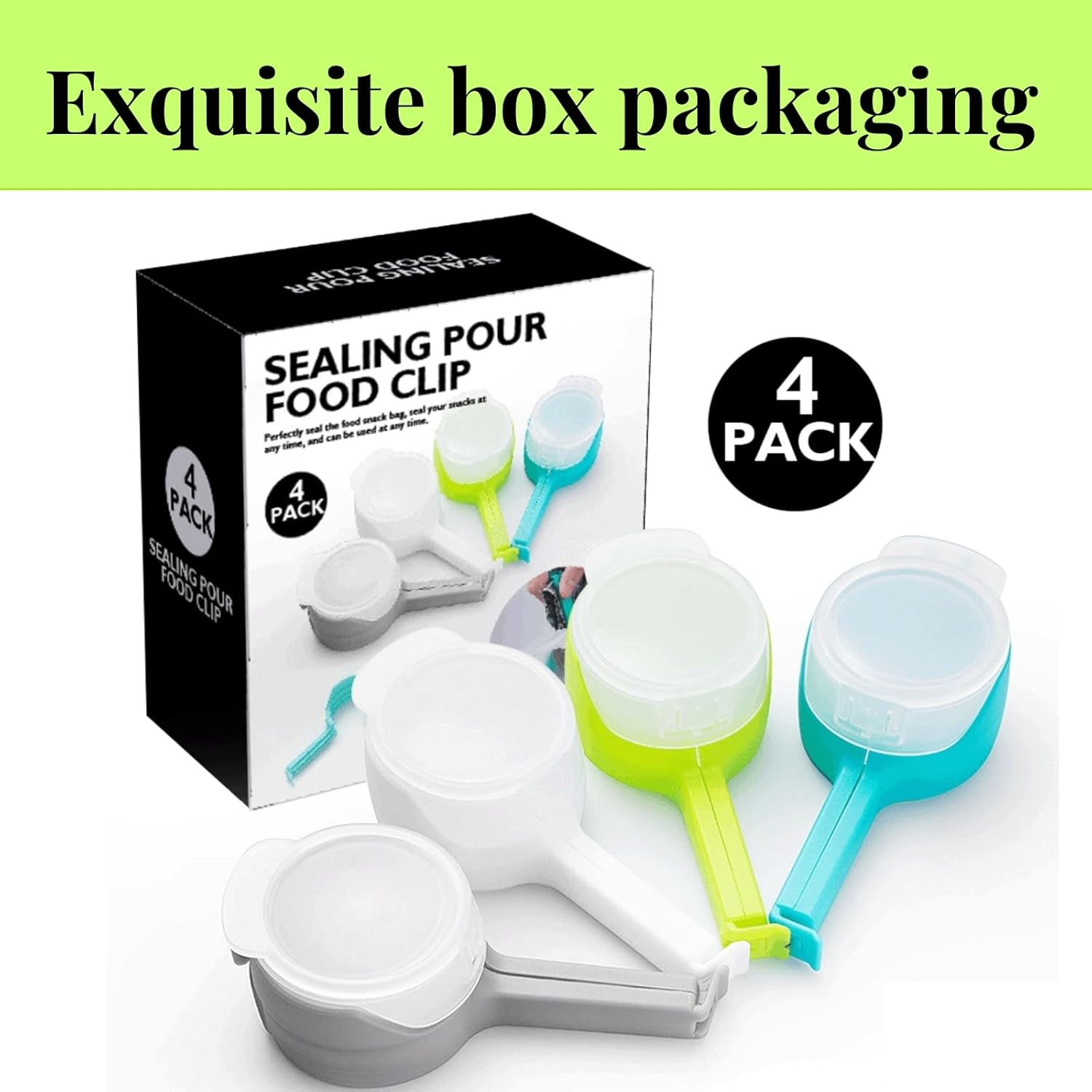 Multifunction Storage Bag Seal Clamp with Pour Spouts