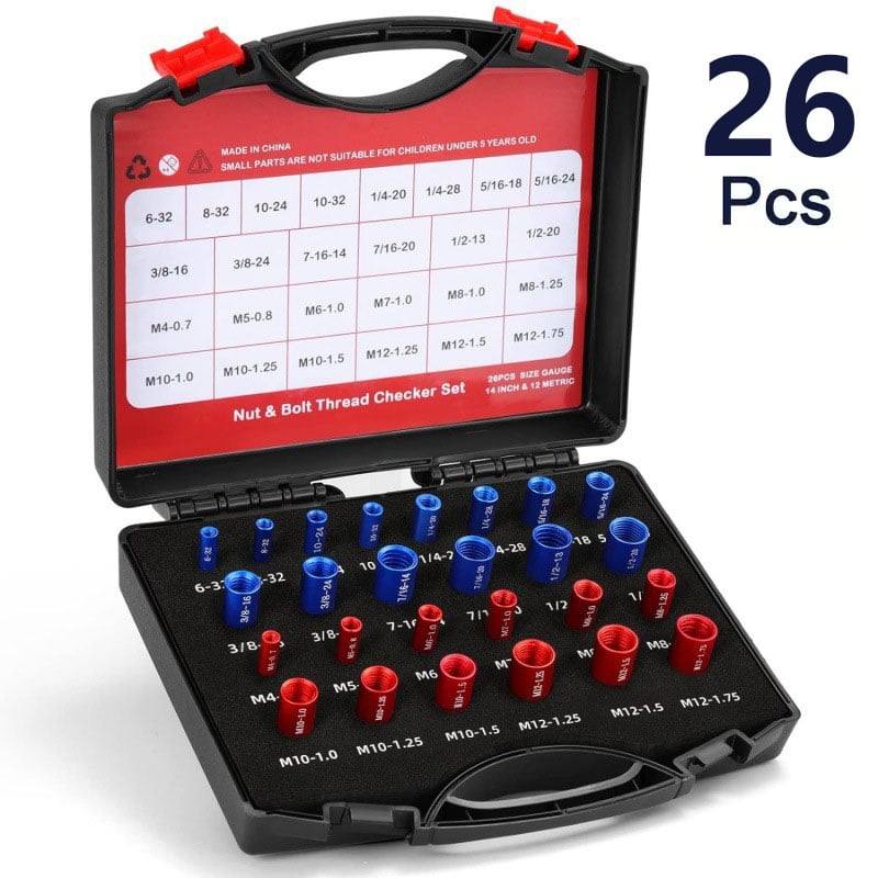 🔥Limited-time discount of 49%🔥44Pcs Alloy Nut and Bolt Thread Inspector Charge🔩