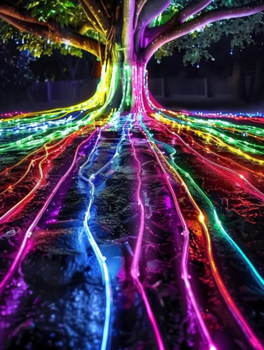 🎅 Early Christmas 49%OFF - 2024 New Voice-Activated LED Tree Hugger Flowing Light 🎁