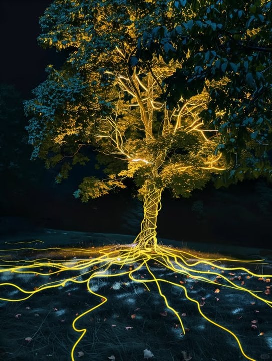 🎅 Early Christmas 49%OFF - 2024 New Voice-Activated LED Tree Hugger Flowing Light 🎁