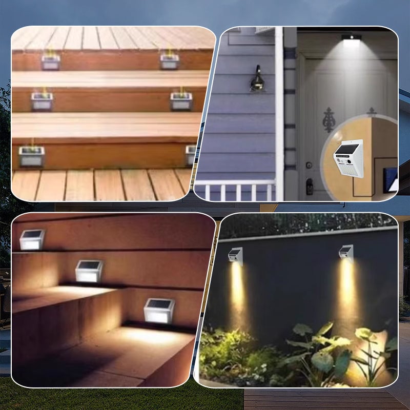 Solar-Powered Remote Control Motion Sensor Security Alarm Lamp