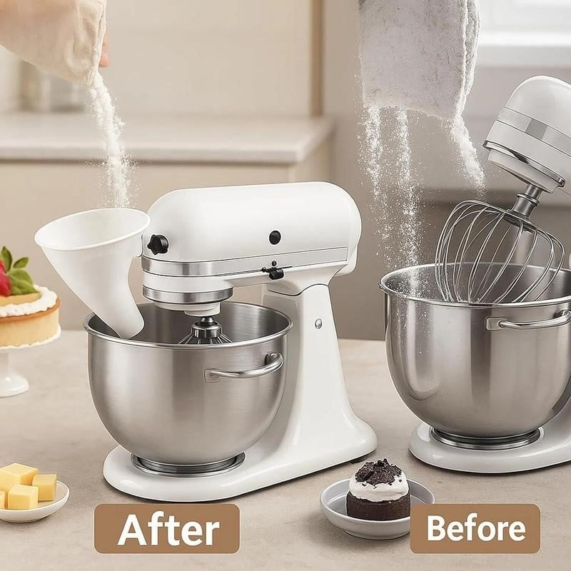🔥Hot Sale 49% OFF - ✨Flour Funnel for Kitchen Aid Stand Mixer