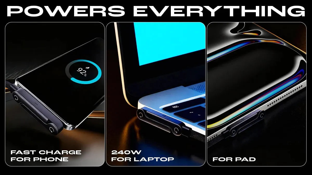 🔥last Day Buy 3 Get 1 Free⚡️240w Super Fast Charging📱invisible Holder Charger Cable With Stand