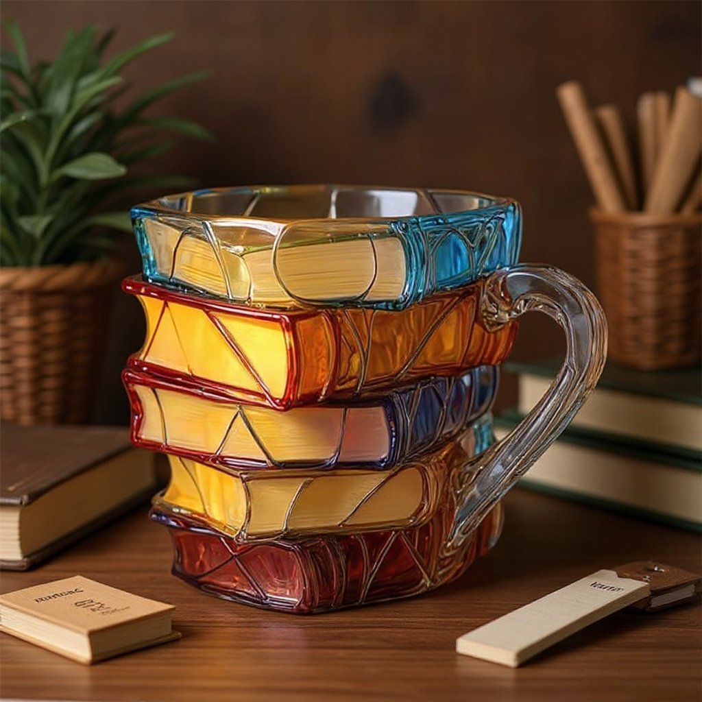 🔥Hot Sale 49% off🌟Novelty 3D Painted Book Mug— Where Literature Meets Art in Your Morning Routine 📚☕