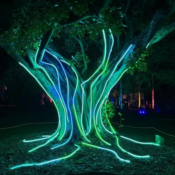 🎅 Early Christmas 49%OFF - 2024 New Voice-Activated LED Tree Hugger Flowing Light 🎁