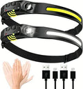 LED Headlamp Rechargeable- 230° COB Super Bright Head Lights