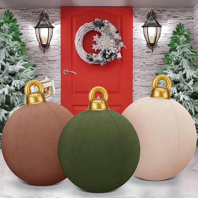 💥Velvet Outdoor Christmas PVC inflatable Decorated Ball💥--🎁BUY 2 FREE SHIPPING