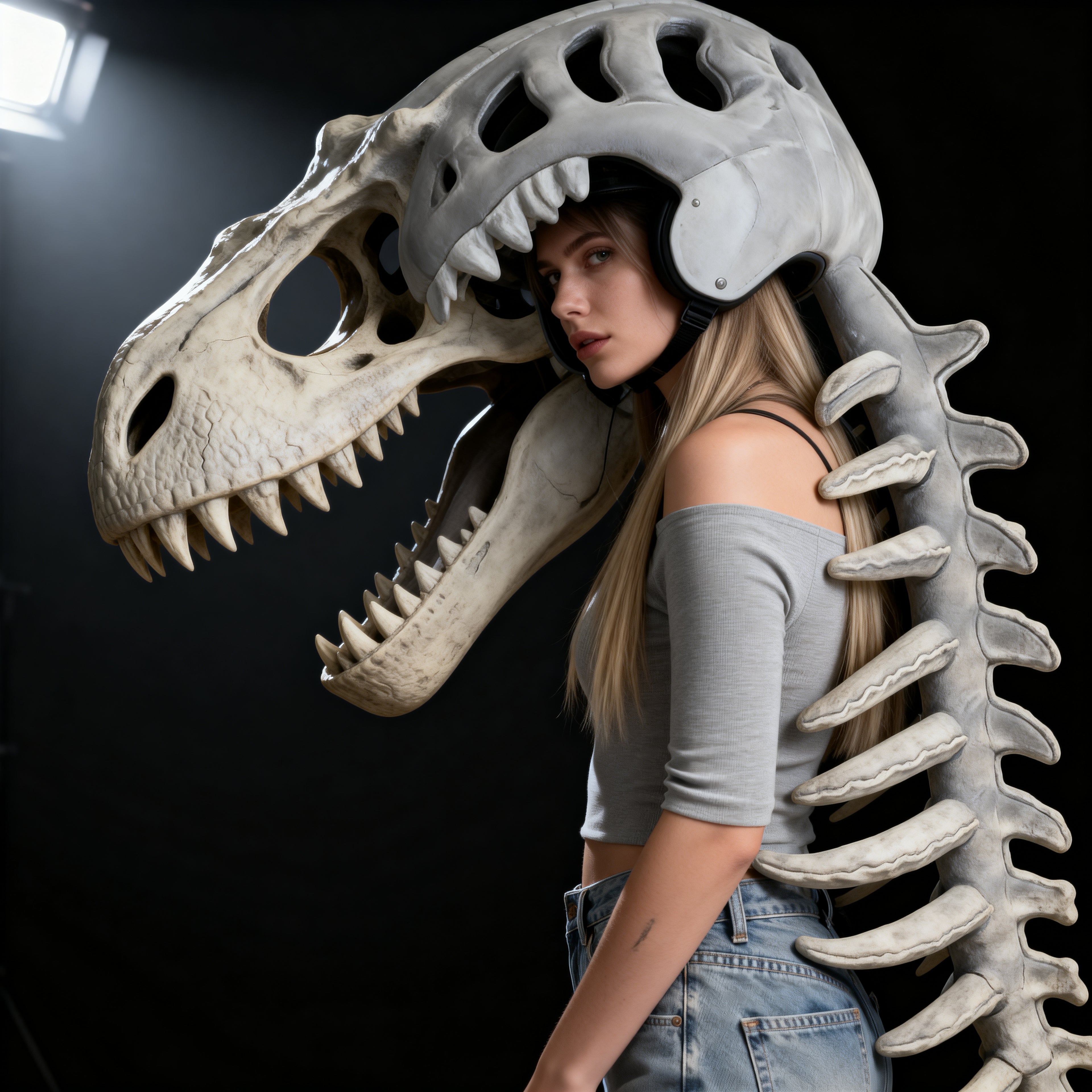 Realistic Dinosaur Skull Costume Set