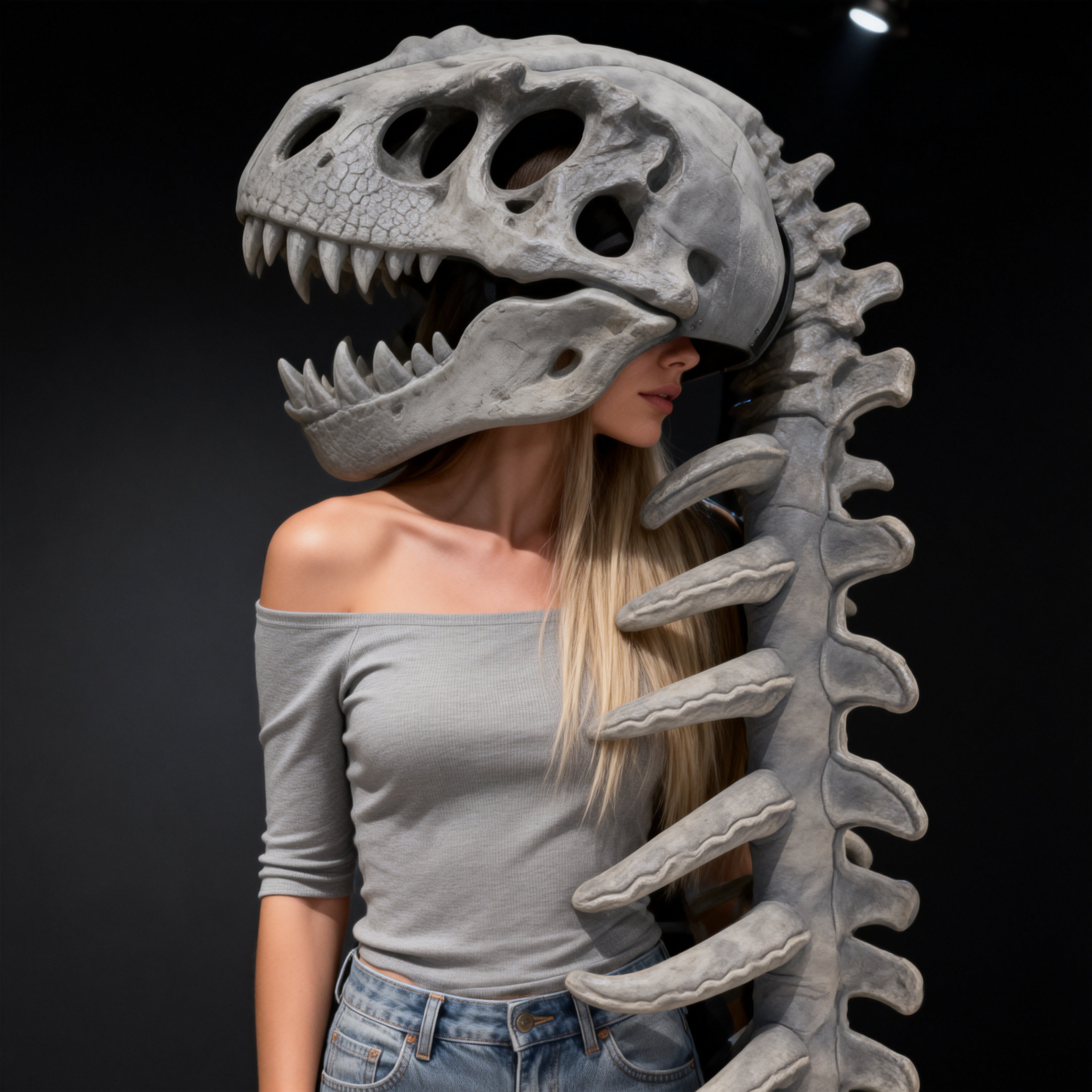 Realistic Dinosaur Skull Costume Set