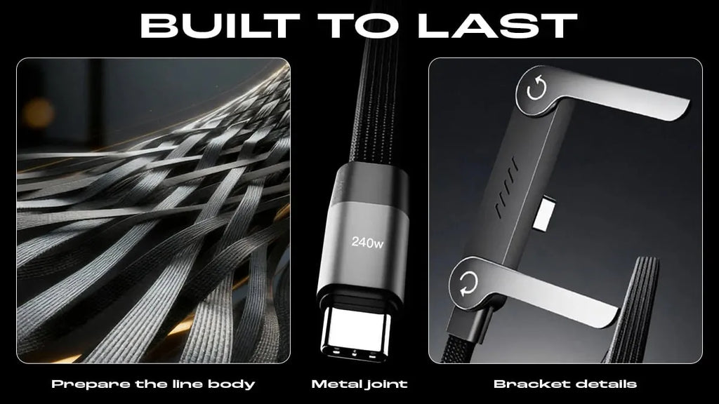 🔥last Day Buy 3 Get 1 Free⚡️240w Super Fast Charging📱invisible Holder Charger Cable With Stand